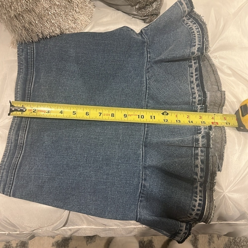 Denim Ruffle Hem Skirt - Picture 5 of 5